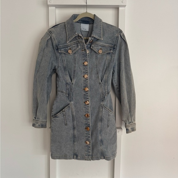 ACLER Mini Denim Dress (new, never worn) - Picture 2 of 6